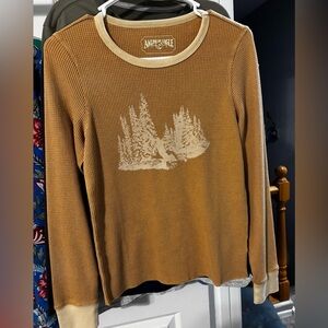 American Eagle Outfitters Boys Brown Long Sleeve Top